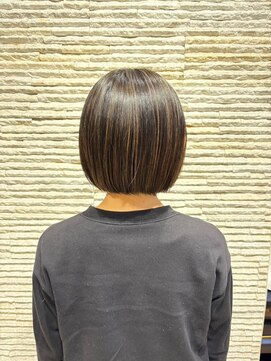 ビス フルール 日暮里店(Vis fleur) 30代40代ハイライトボブヘアー×白髪ぼかしベージュカラー