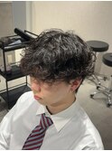 シースルーシャドウパーマツーブロック