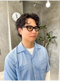 パーマウルフ、ウルフパーマ、グランジパーマ、メンズウルフ