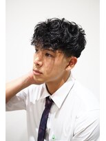 ヨシザワインク プレミアム 横浜 桜木町店(YOSHIZAWA Inc. PREMIUM)&nbsp;外国人風黒髪ラフスペインカールバーバースタイル