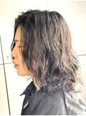 渋谷メンズボブウルフ緩めスパイラルパーマニュアンスパーマ