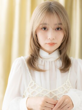 カバーヘア ブリス 戸田公園西口店(COVER HAIR bliss) 韓国風ブリーチオンカラーシャギーカットTd120代30代40代