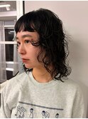 mini bang curly wolf