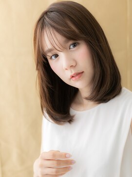 カバーヘアアンドスパ ブリス 浦和(COVER HAIR&SPA bliss) シースルー前髪ダークブラウンミディアムレイヤーX浦和20代30代