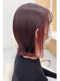 【20代30代40代大人かわいい外ハネインナーカラー】