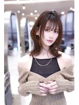 ハバナ 新宿(HAVANA)&nbsp;くびれレイヤーボブ/顔周りハッシュカット/ラテグレージュ