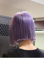 ヲタク(wotaku.)&nbsp;ラベンダーカラーパープルカラーハイトーンケアブリーチミニボブ