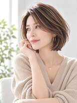ヘアー ミッション 心斎橋店(hair Mission)&nbsp;白髪ぼかし/大人女性/グレイカラー/ショートレイヤーボブ