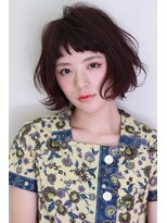 クーエフー(coo et fuu)&nbsp;ふんわりボブにうぶバング♪20代30代大人可愛い小顔ひし形パーマ