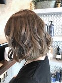 グレージュ#メッシュ#インナー#大人ボブ#橋本 30代40代