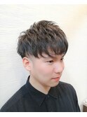 ツーブロック×ビジネス　アシメショート♪