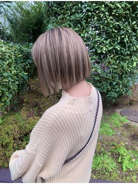 アルカナ 明治神宮前原宿(ARCANA) ハイライト　バレイヤージュ　切りっぱなし　bob hiro