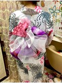上品で可愛い『浴衣着付け＋セット♪UPｓ流帯＆兵児帯アレンジ』