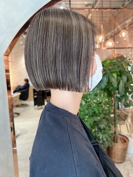 ロンド エスポワール 錦糸町(Lond espoir) 【柴田彩香】イメチェンヘアフェミニンモードダークアッシュボブ