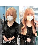 あるじゃんすー 池袋店&nbsp;アプリコット×ボルドー#シールエクステ#大人可愛い#池袋