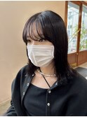 切りっぱなし×ラベンダーブラウン