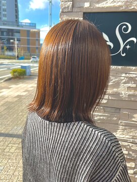 ヘアサロン セロ(Hair Salon SERO) 【SERO姫路】艶髪◇外ハネボブ/ライトブラウン