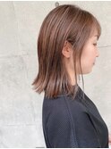 【なかじま ひびき】ベージュシークレットハイライト×ロブ