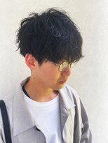 メンズサロン ブロック(Men's Salon bloc) ツイストスパイラルパーマ　マッシュショート　アッシュカラー