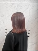 ぷつっとカット×ピンクブラウン