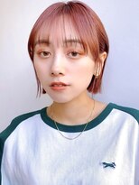 セイドット リー(Say. Ree)&nbsp;Say.ree ピンクベージュミニボブ切りっぱなし丸みショート田代