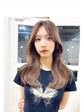 アンメリーアン(Ann merry ann) ホワイトラベンダーハイトーン外国人風透明感大人可愛い韓国