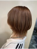 ショートウルフ　オレンジベージュ