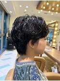 黒髪ボブルフネビージュ小顔ワンレンスペインカール