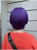 ショート女子 紫カラー
