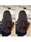 ショコラブラウン×巻き髪ロング