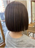 縮毛矯正×切りっぱなしボブ