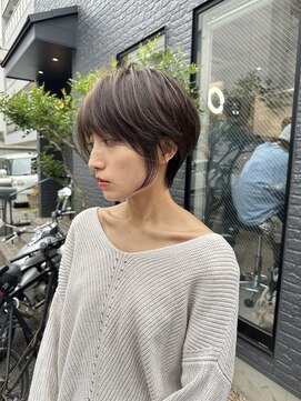 ロンドエニカ 大宮(Lond enika) イメチェン外ハネボブ美髪ワイドバングレイヤーショート/大宮