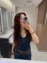 吉田美粧院&nbsp;スパイラルパーマ×ワインレッド