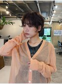 ショートボブ/ニュアンスパーマ/顔周りカット/20代30代