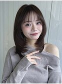 ◎小顔ヘア　レイヤーカットワンホンヘア韓国ヘア