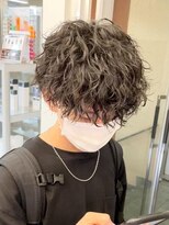 フィフス 神南(fifth)&nbsp;波巻きツイストスパイラルパーマツーブロックメンズマッシュヘア