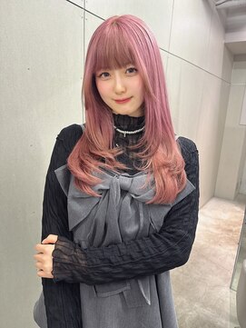 ジェム(GEM) 《YURI》ピンクベージュ/レイヤーカット/ピンクミルクティー