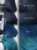 シーン(seen) 【ブルーカラー】ネイビーブルーブラックシアンターコイズ寒色