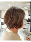 大人ボブレイヤー×柔らかブラウン