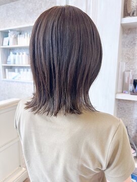 キャアリー(Caary) 福山市美容室Caary夏カラー透明感パープルミディアムヘア