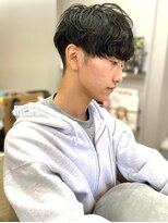 オーセンヘア(AUTHEN.HAIR) 【仙台】メンズマッシュ×緩めスパイラルパーマ