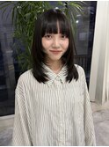 ロングレイヤー　髪質改善透明感カラー　オリーブ　縮毛矯正　