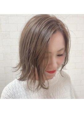 ナチュラルボブ伸ばしかけボブフェミニンボブ 前髪なし L サンディーズ Sundys のヘアカタログ ホットペッパービューティー