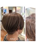 白髪染めを使わないグレーカラー 秋のオススメヘアカラー
