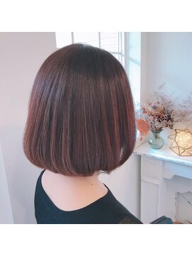 レガーメ(hair make Legame.) ボブ丸み☆暖色系カラー30代40代50代