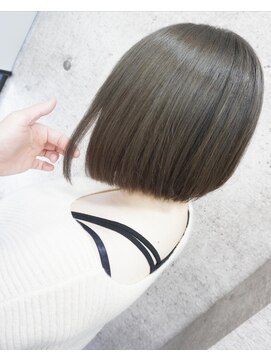 ヘアテリア リュウ 大塚(hair teria ryu) ダークグレージュ×前下がりボブ