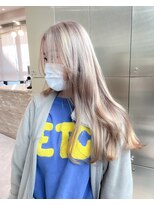 エースハバナ 渋谷(1 HAVANA)&nbsp;ブロンド/ブロンドベージュ/透明感/韓国風/ダブルカラー