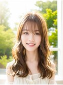 大人女性◆艶レイヤー前髪ピンクベージュ 髪質改善 縮毛矯正