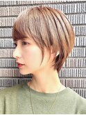 30代40代大人女性/前髪ありショートボブ/ショートヘア/髪質改善