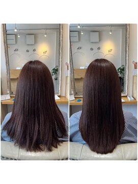 ハッコ(hacco) 艶ロング/ベージュピンク/ニュアンスカラー/ヘルシースタイル